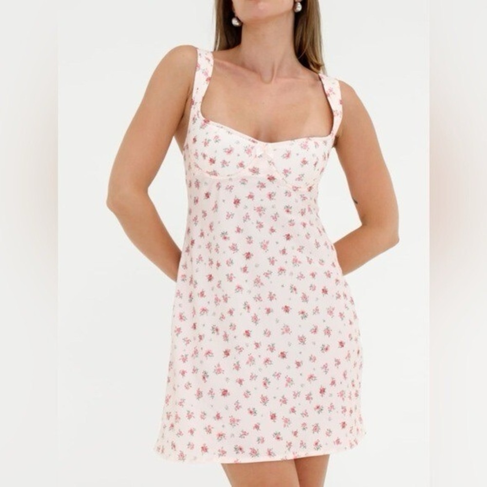 Rumored Loverboy mini dress in Candied Carnation